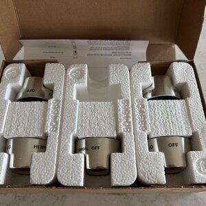 NWT Wolf 822193 Stainless Steel Knob Kit for 30" Gas Range